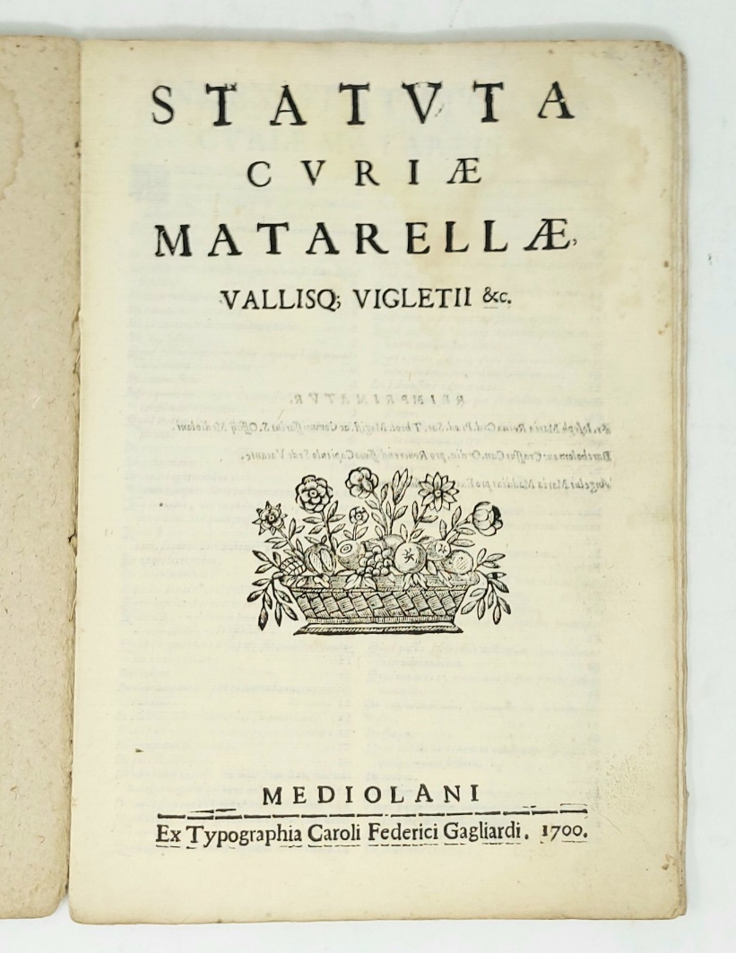 MATARELLAE, Vallisque Vigletii &amp;amp;cc.