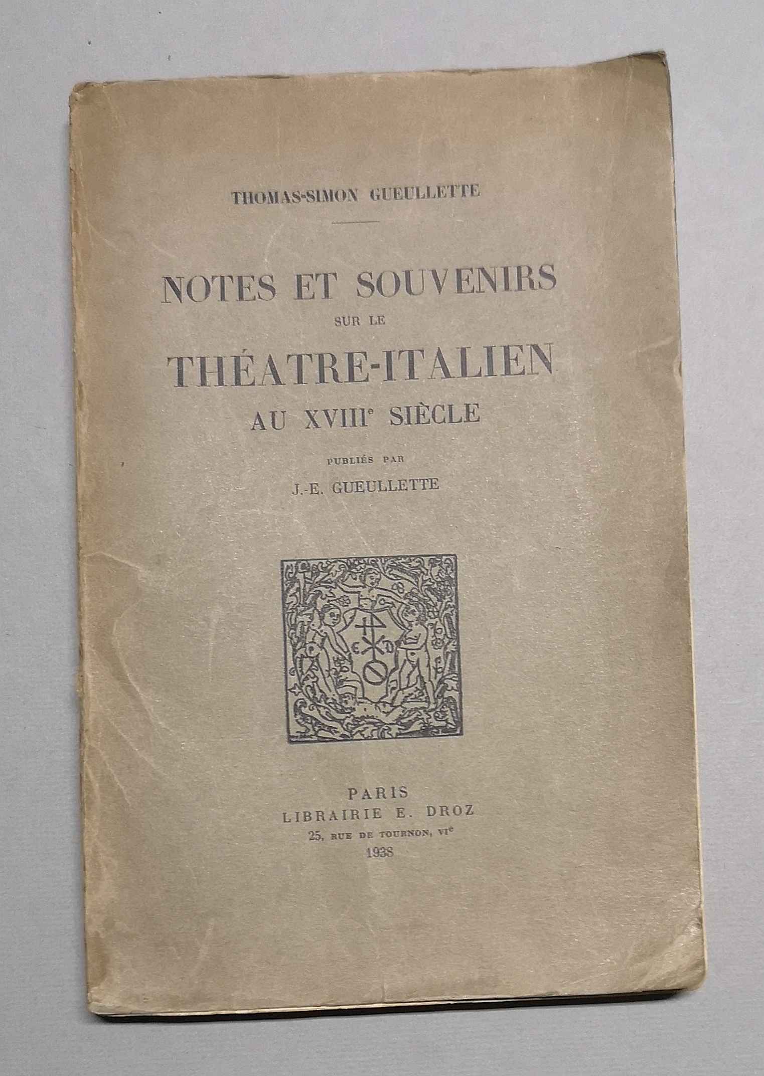 Notes et souvenirs sur le Théatre-Italien au XVIII siècle.