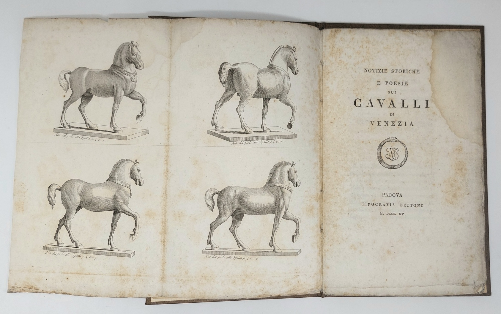 Notizie storiche e poesie sui cavalli di Venezia.