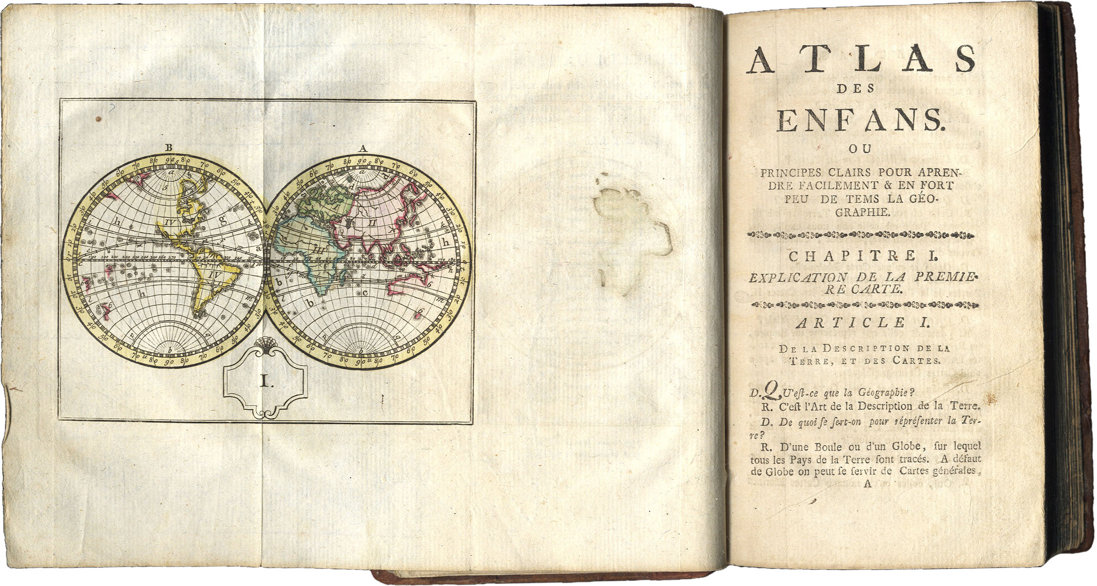 Nouvel atlas des enfans ou principes clairs pour apprendre...la Géographie, …