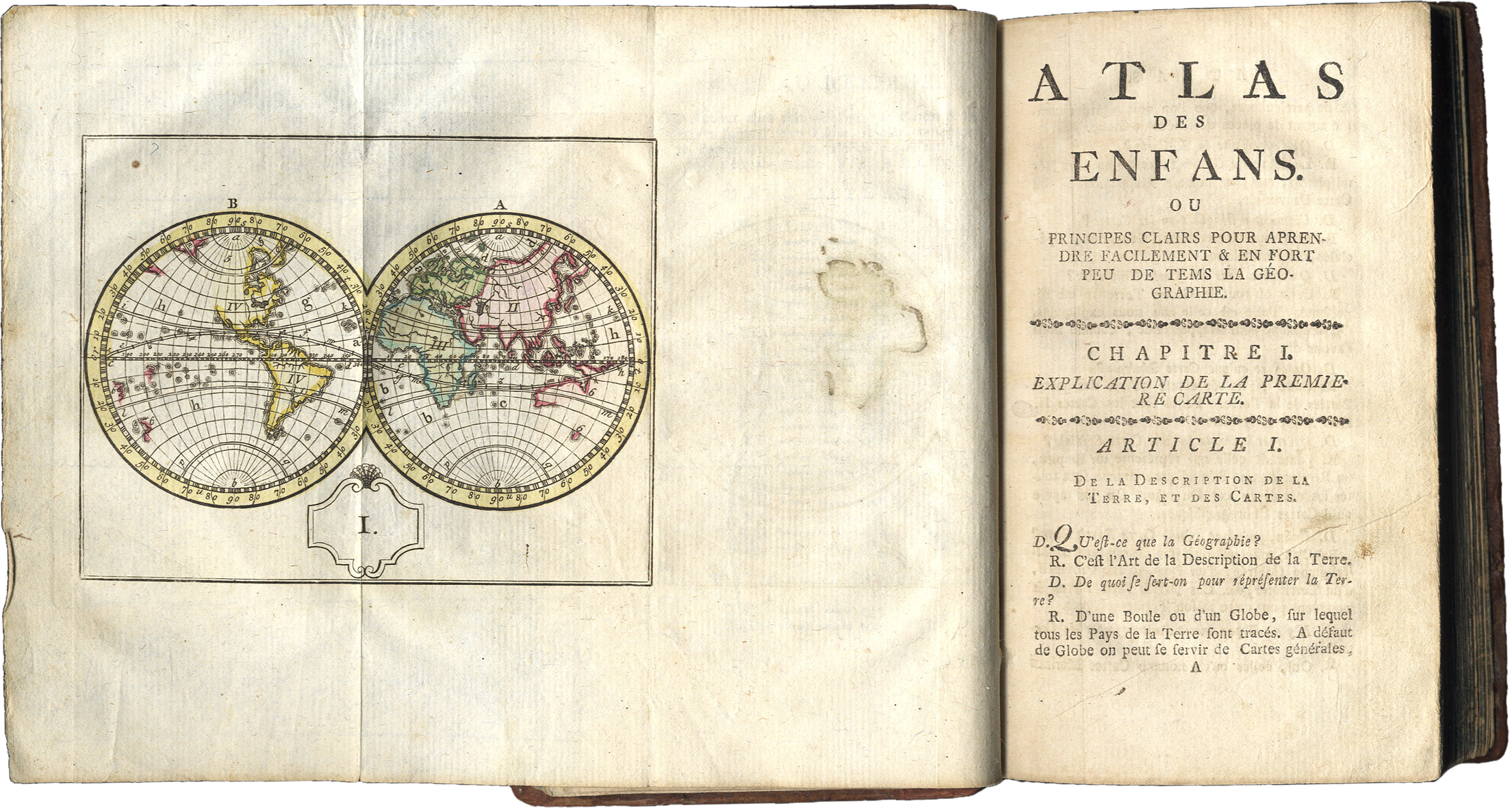 Nouvel atlas des enfans ou principes clairs pour apprendre...la G&amp;eacute;ographie, …