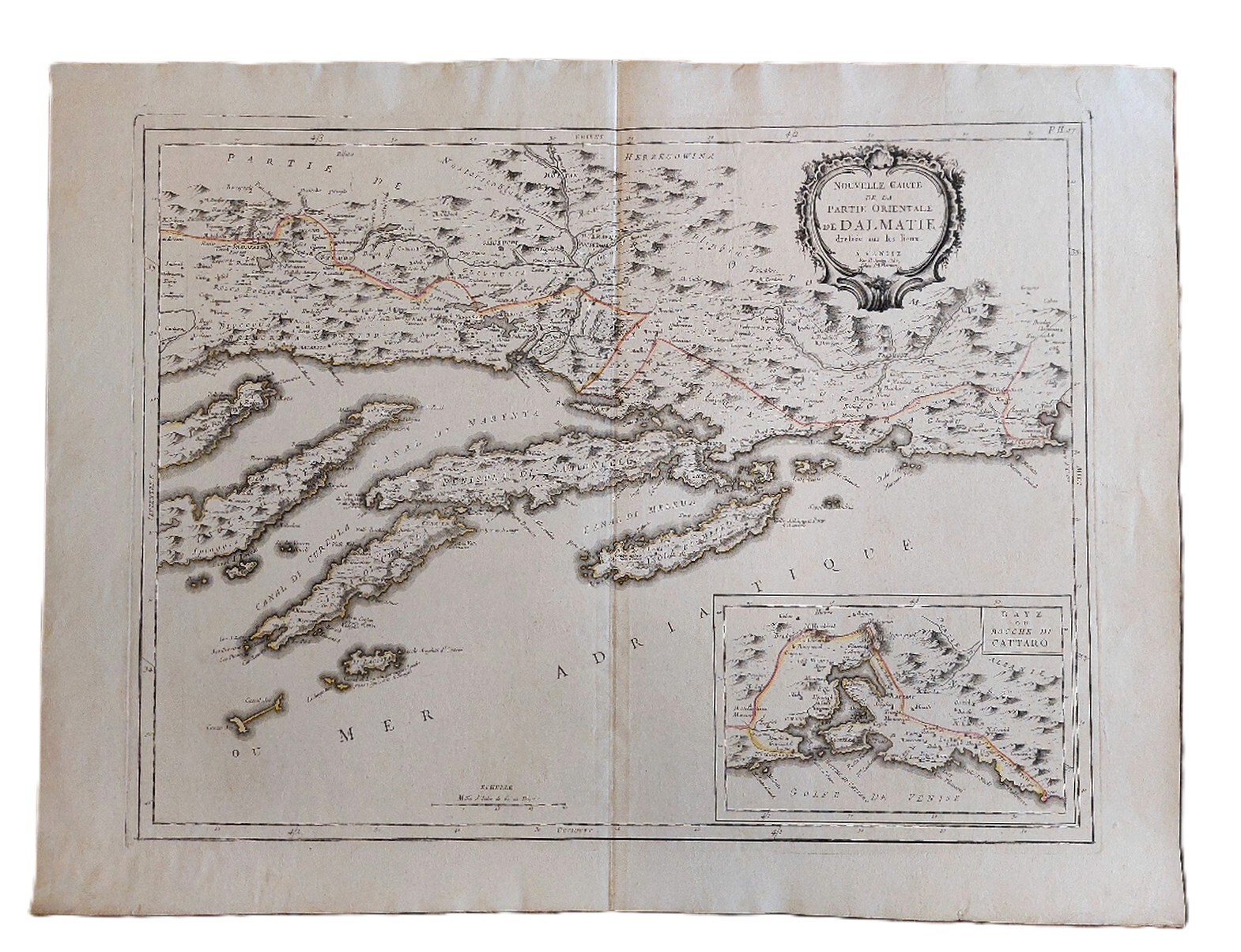 Nouvelle carte de la partie orientale de Dalmatie dress&amp;eacute;e sur …