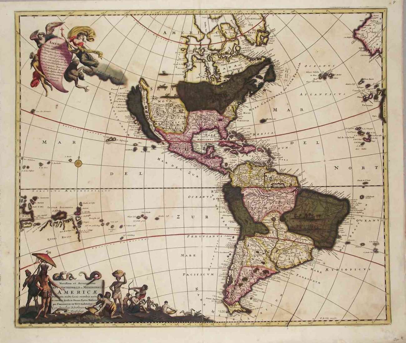 Novissima et accuratissima Septentrionalis ac Meridionalis Americae descriptio...