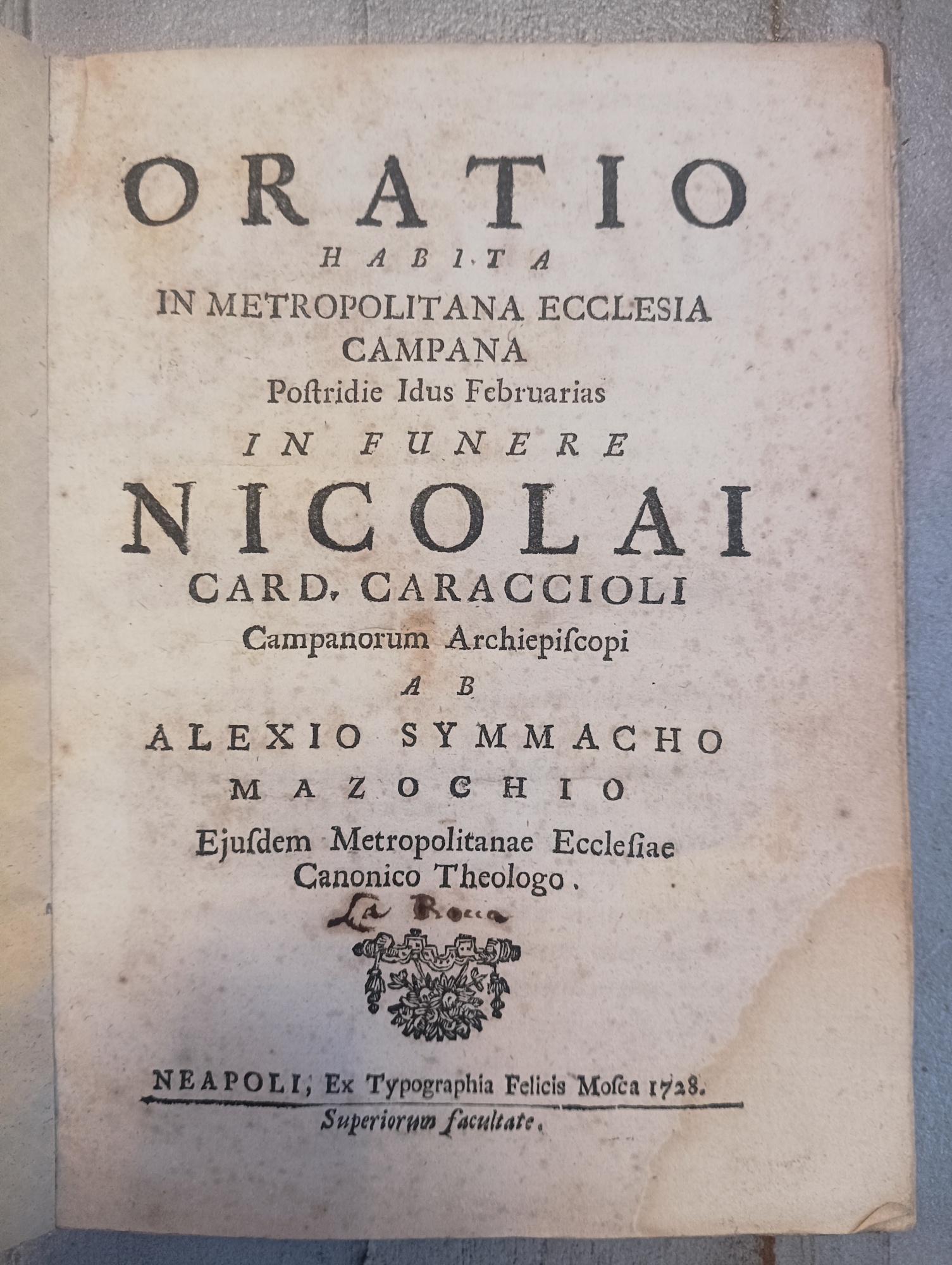 Oratio habita in metropolitana ecclesia Campana...