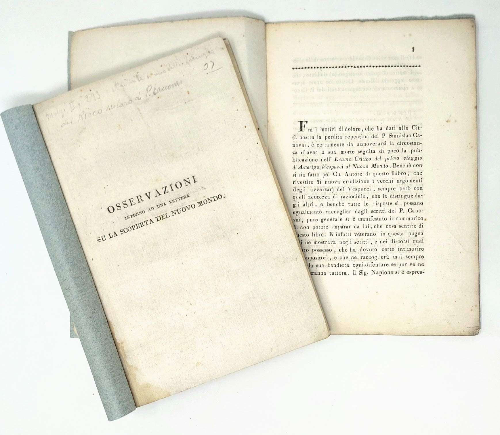 Osservazioni intorno ad una lettera su la scoperta del Nuovo …