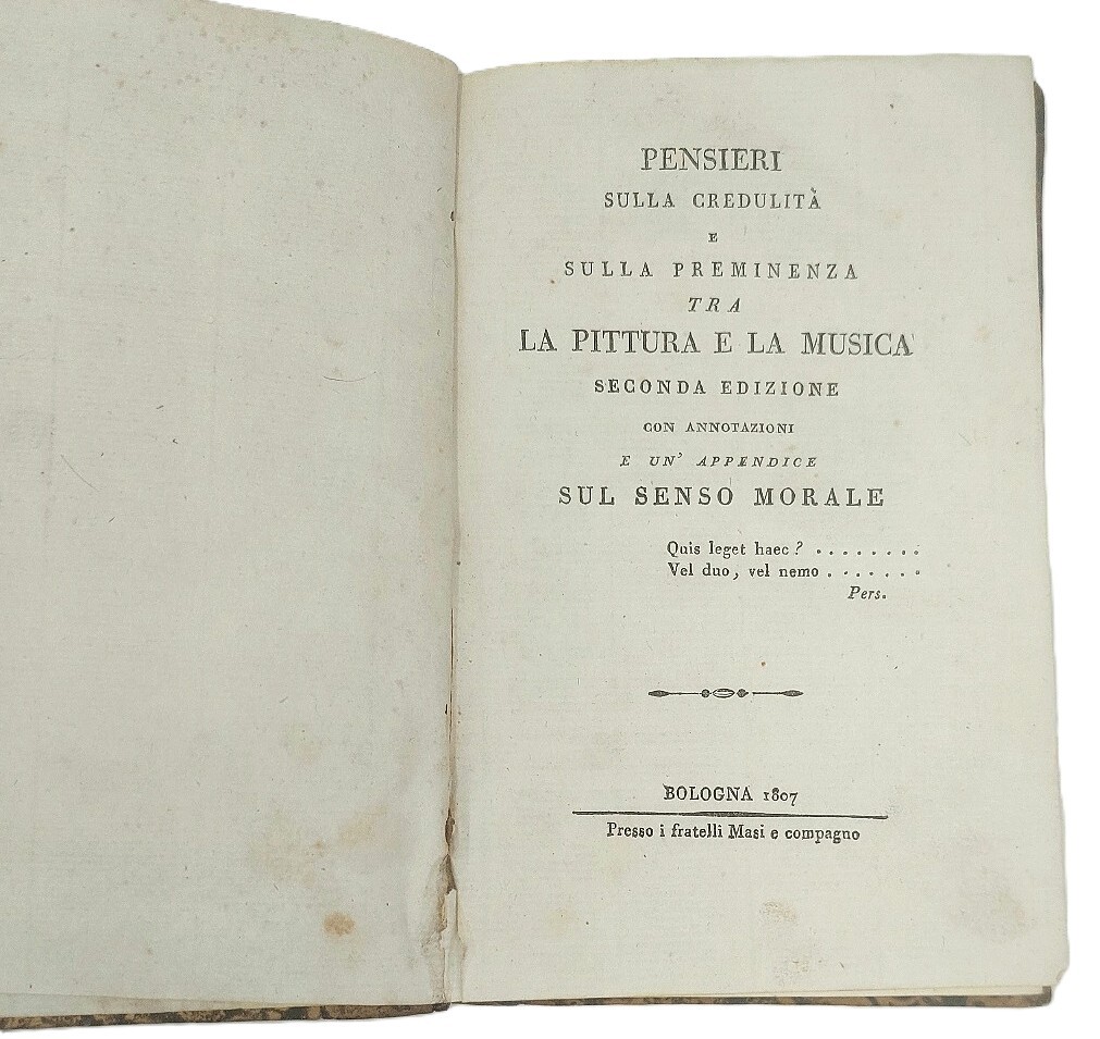 Pensieri sulla Credulit&amp;agrave; e sulla preminenza tra la Pittura e …