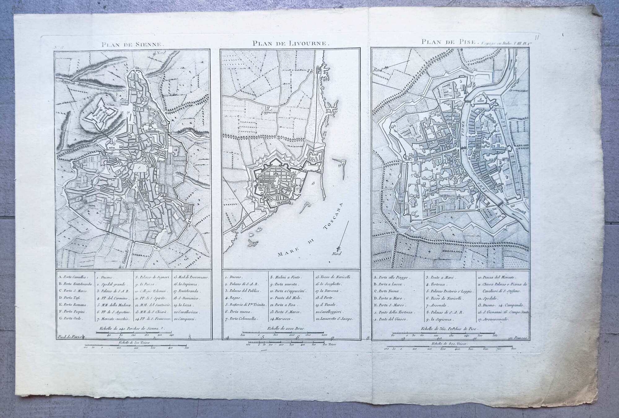 Plan de Sienne - Plan de Livourne - Plan de …