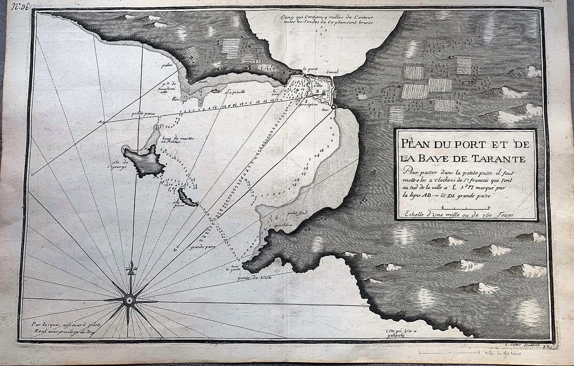 Plan du Port et de la Baye de Tarante