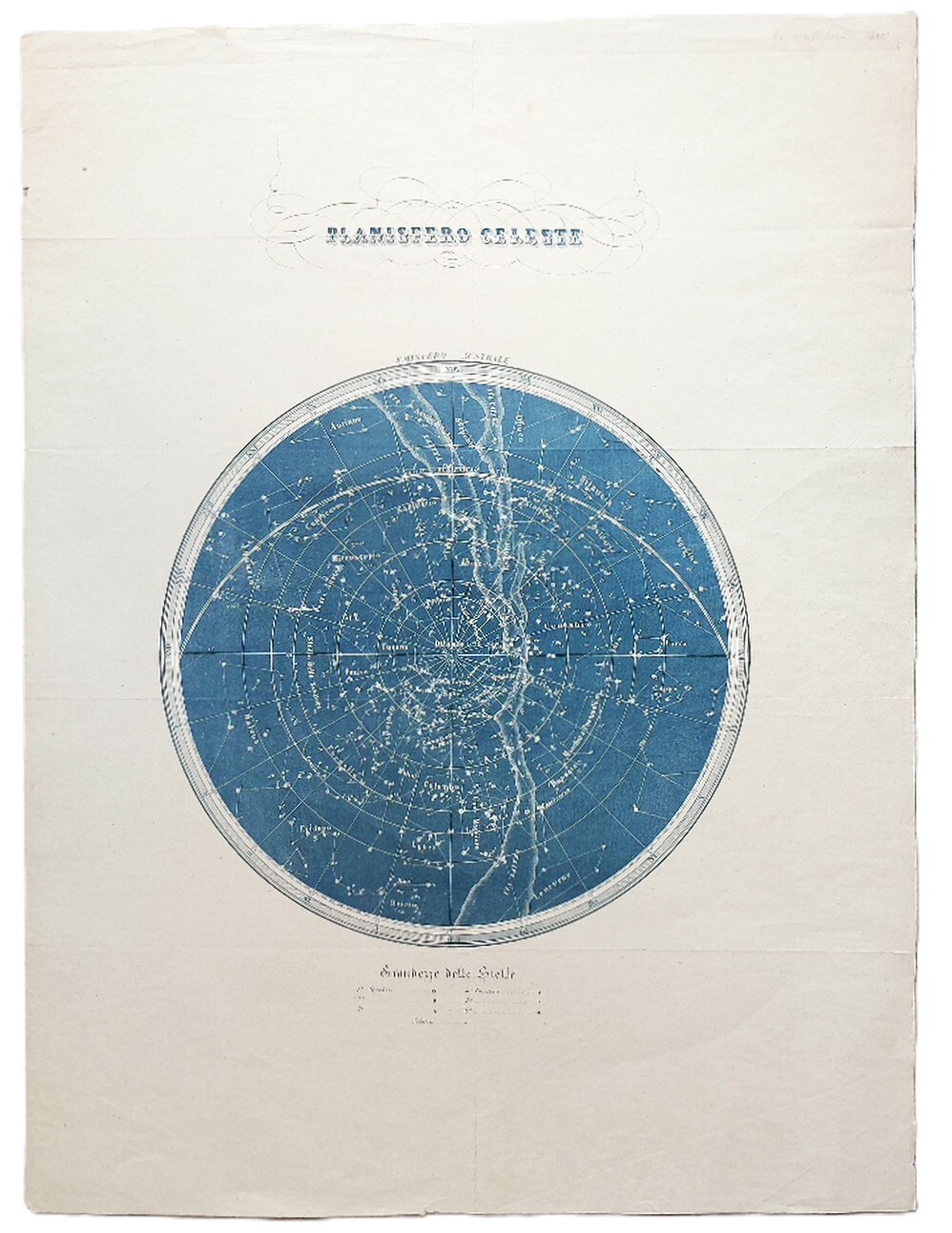 Planisfero Celeste: Emisfero Australe e Boreale.