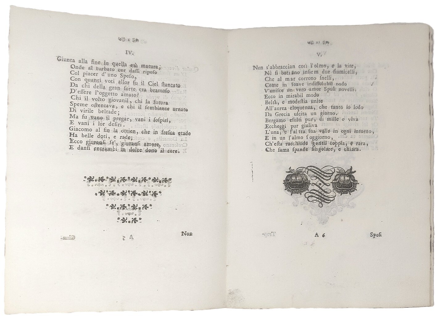 Poesie per le nozze del nobile Signor Avvocato Giacomo Arigoni …