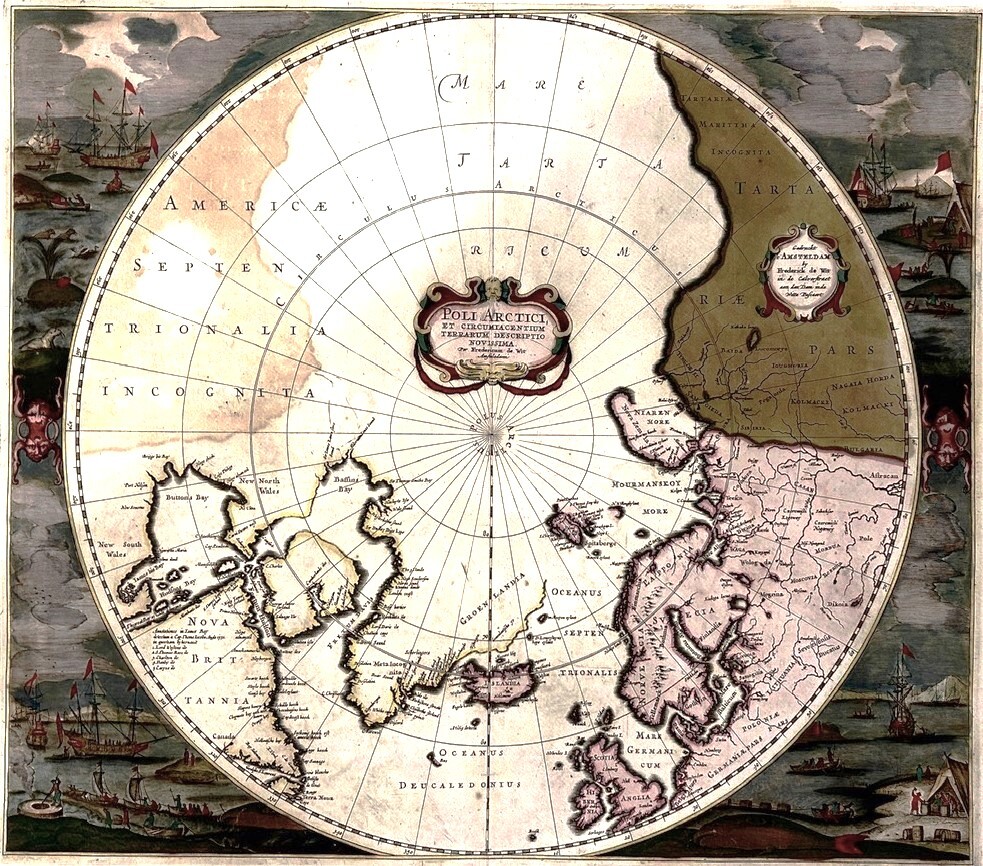 Poli Arctici, et Circumiacentium Terrarum Descriptio Novissima. Per Fredericum de …