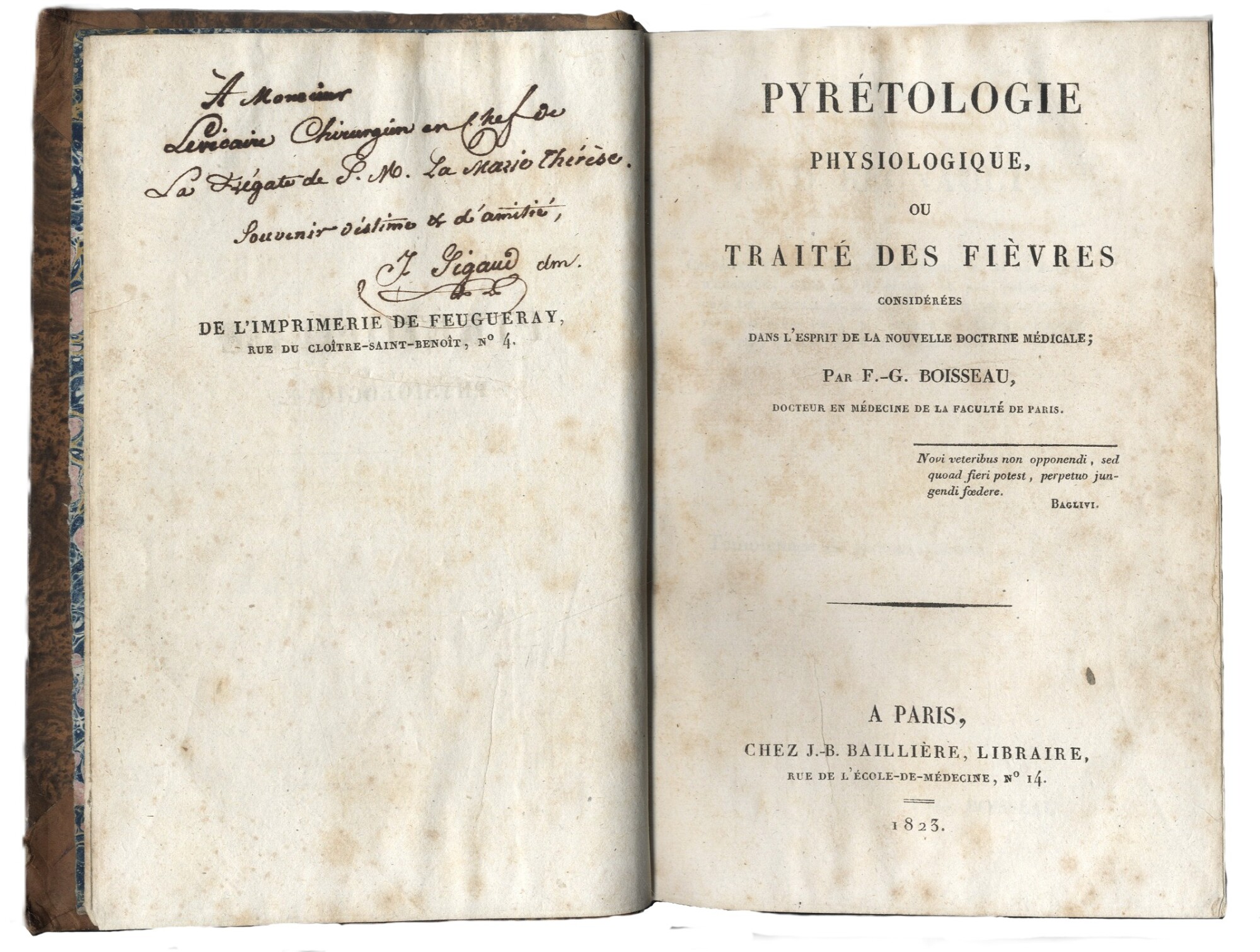 Pyr&amp;eacute;tologie physiologique, ou trait&amp;eacute; des fi&amp;egrave;vres consid&amp;eacute;r&amp;eacute;es dans l&amp;rsquo;esprit de …