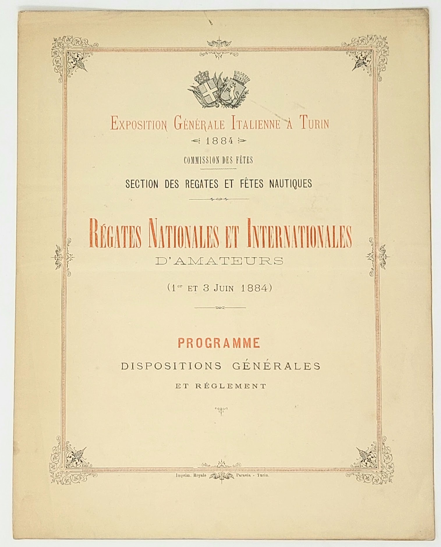 R&amp;eacute;gates Nationales et Internationales d'amateurs (1 et 3 Juin 1884). …