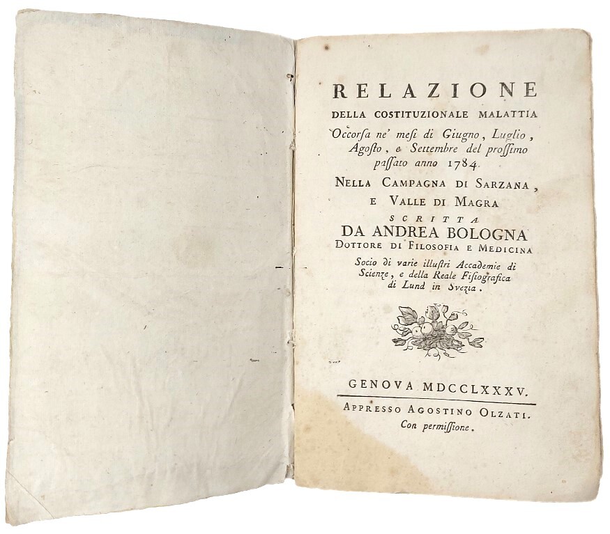 Relazione della costituzionale malattia occorsa ne' mesi di giugno, luglio, …