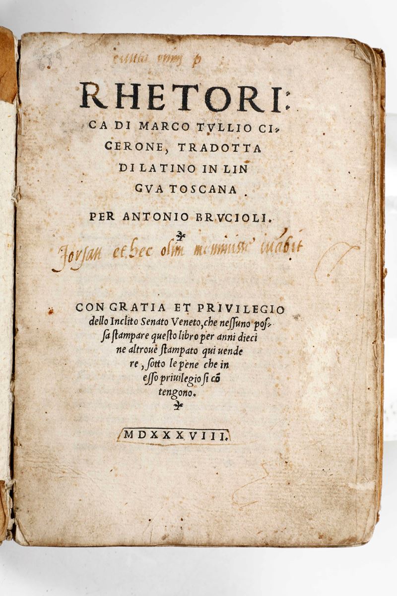 Rethorica di Marco Tullio Cicerone, tradotta di latino in lingua …