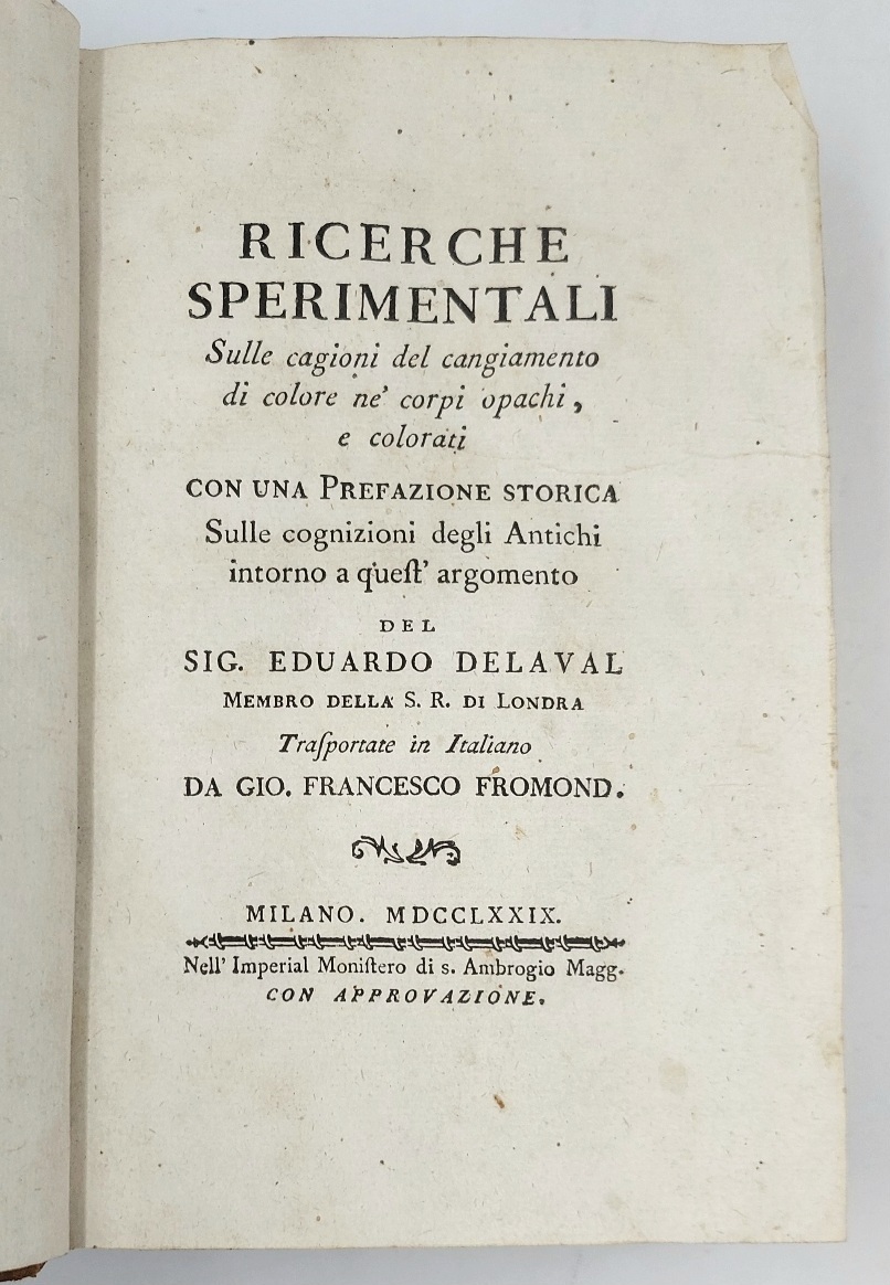 Ricerche sperimentali sulle cagioni del cangiamento di colore ne' corpi …