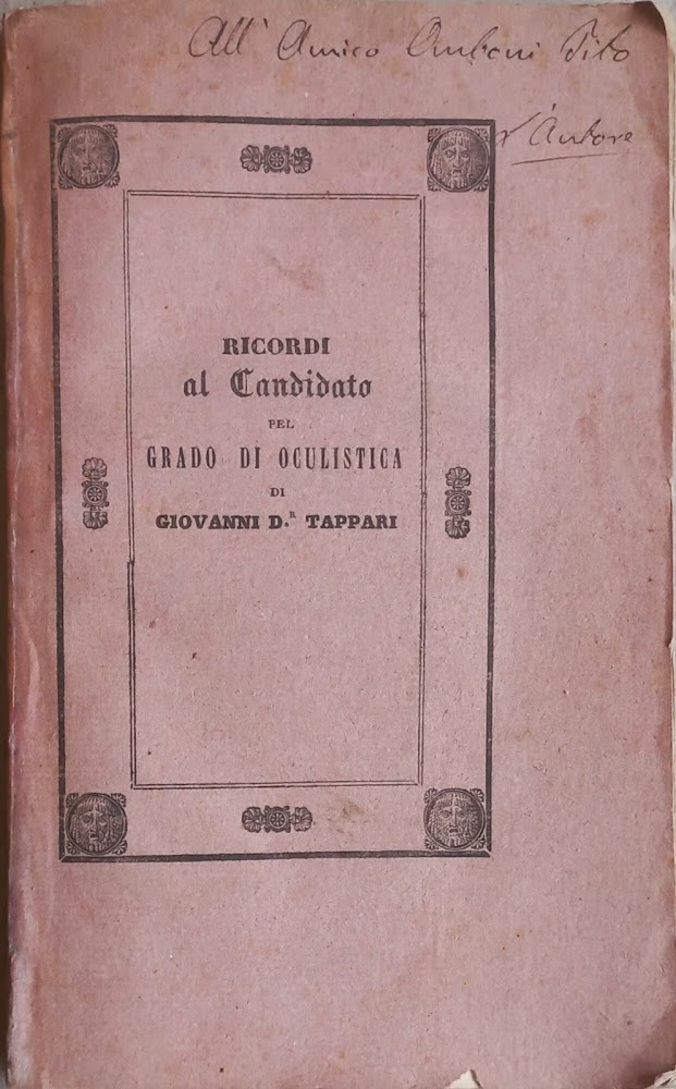 Ricordi al candidato pel grado di oculistica