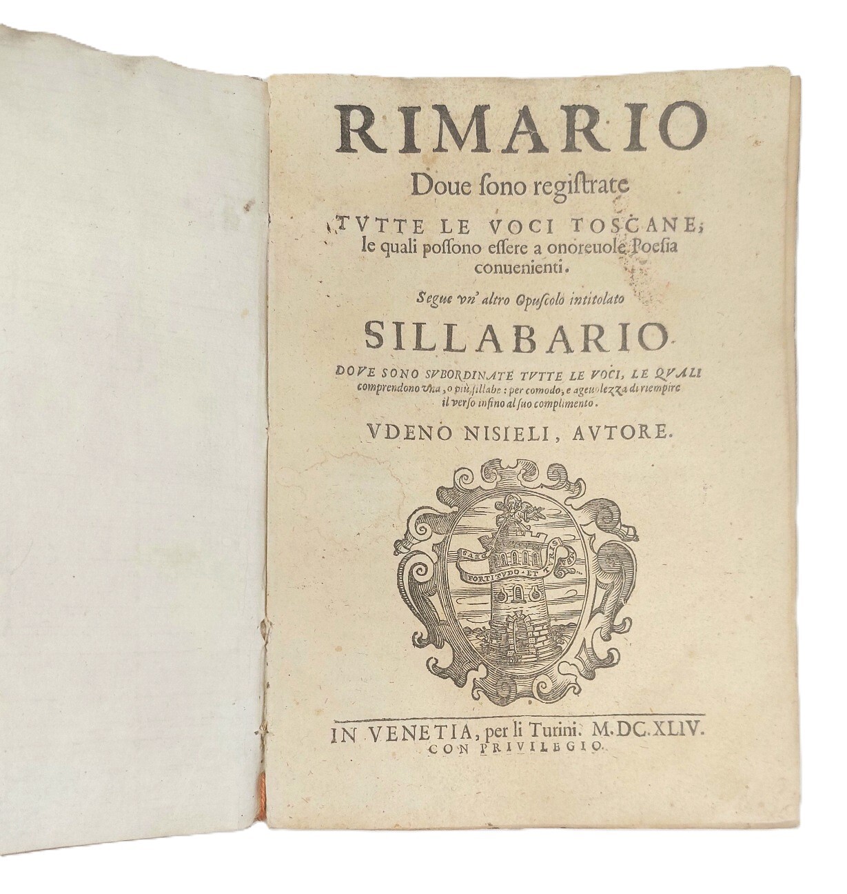 Rimario dove sono registrate tutte le voci toscane; le quali …