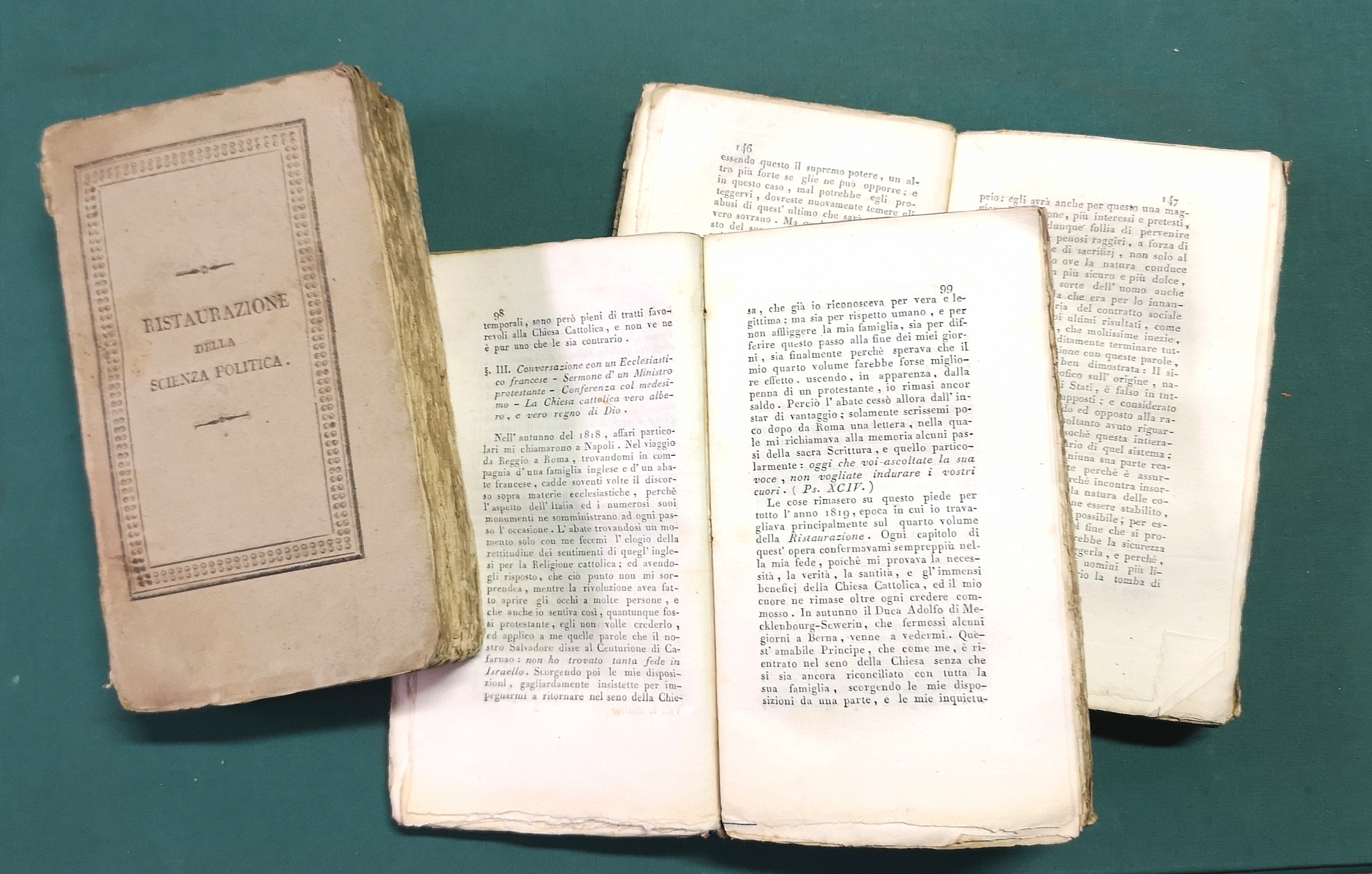 Ristaurazione della scienza politica, ovvero Teoria dello Stato Naturale Sociale …