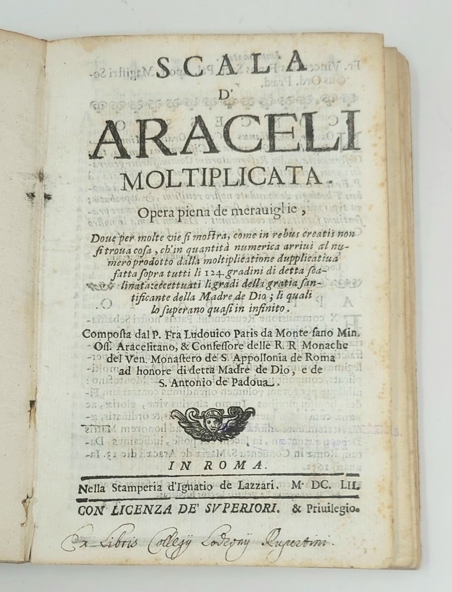 Scala d'Araceli Moltiplicata. Opera plena de meraviglie...&amp;nbsp;