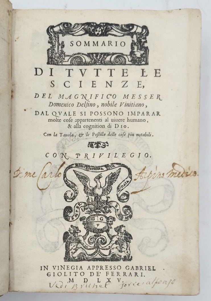 Sommario di tutte le scienze.