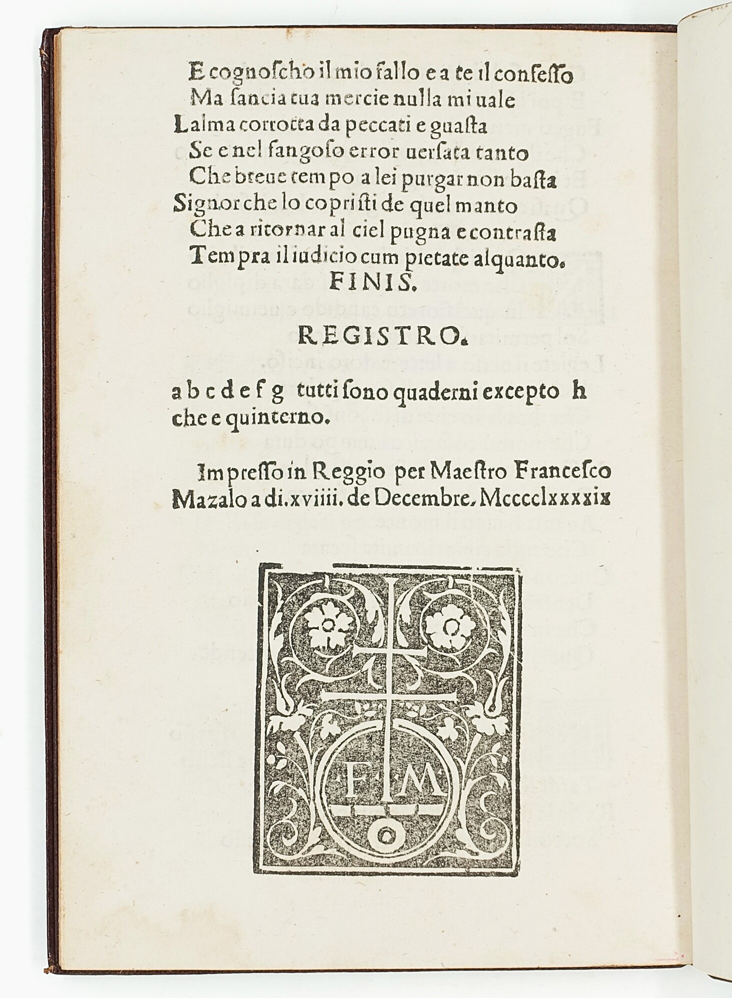 Sonetti e Canzone del Poeta Clarissimo Matthe Maria Boiardo C&amp;ocirc;te …