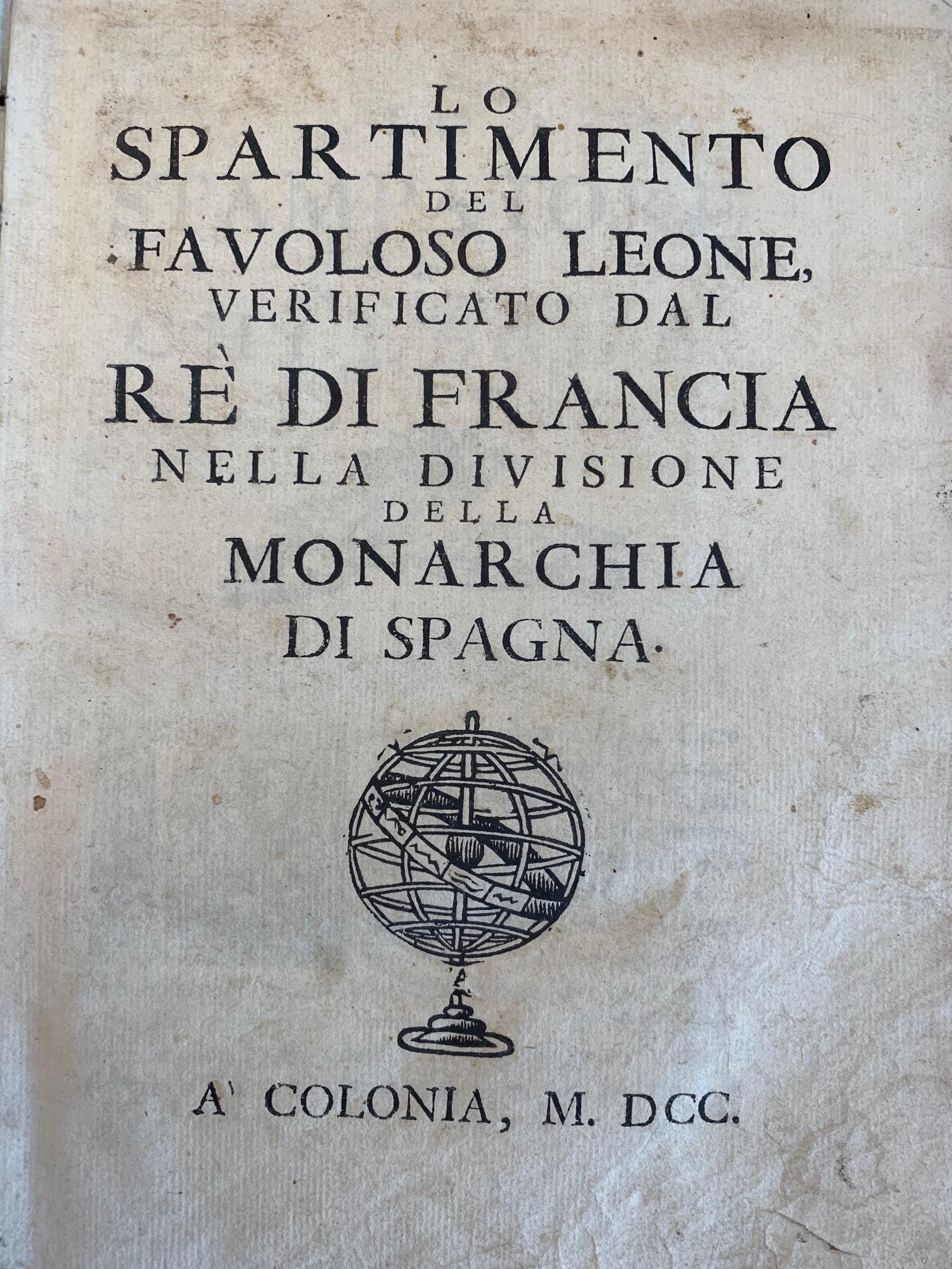 Spartimento del favoloso Leone verificato dal Re di Francia nella …
