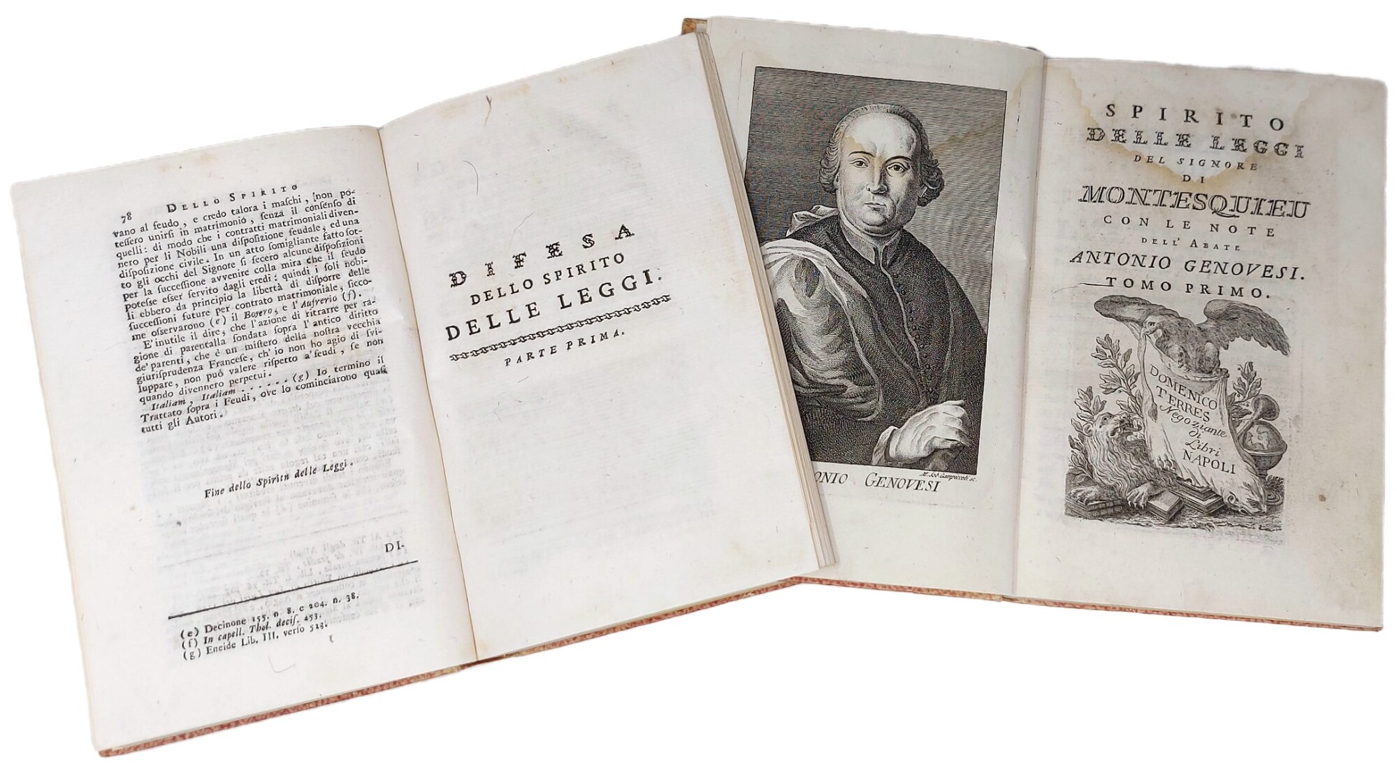 Spirito delle Leggi del signor de Montesquieu, con le Note …