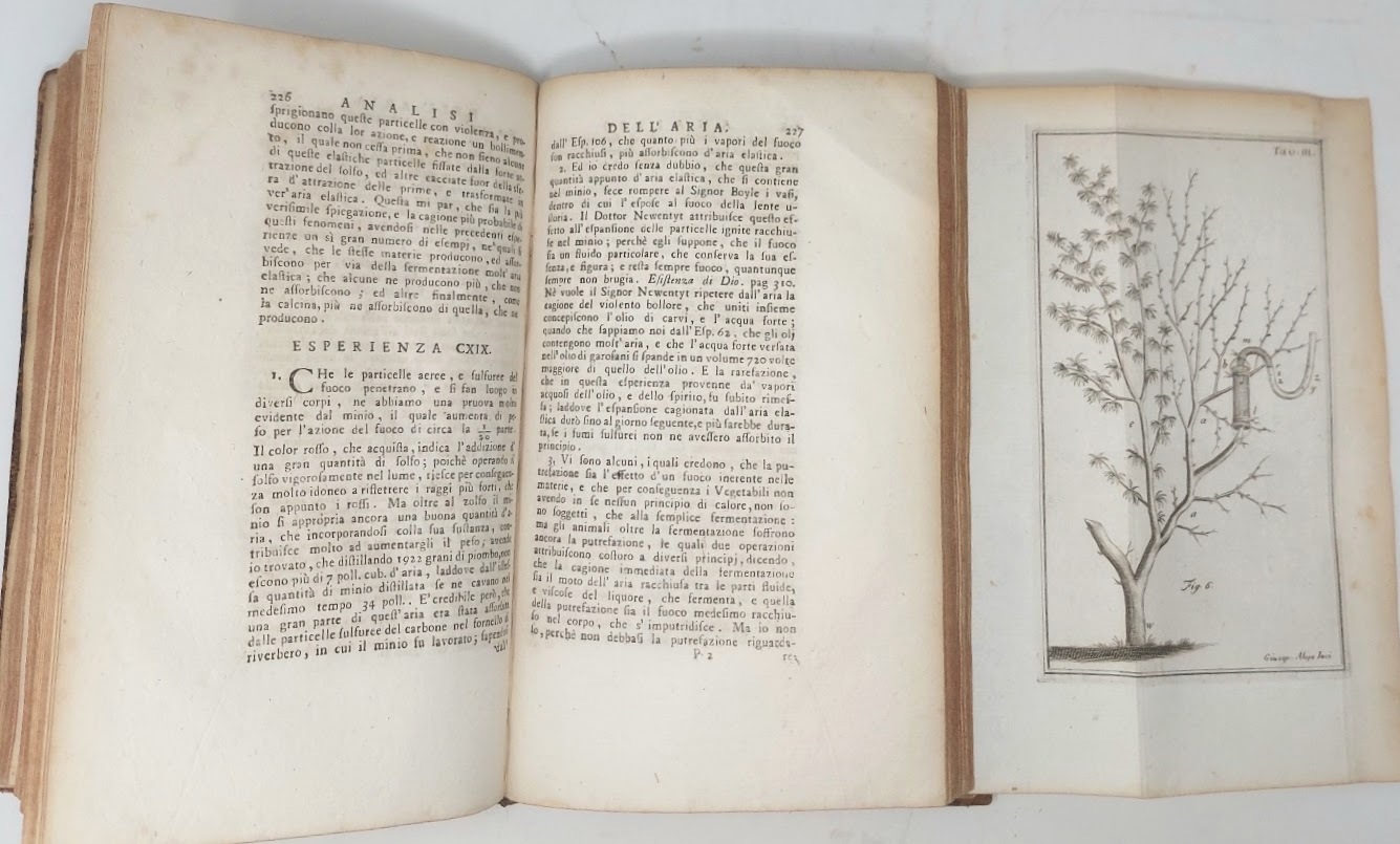 Statica dei Vegetabili, ed Analisi dell'Aria. Opera del signor Hales …