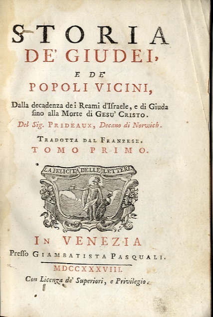 Storia de' Giudei, e de' popoli vicini, dalla decadenza dei …