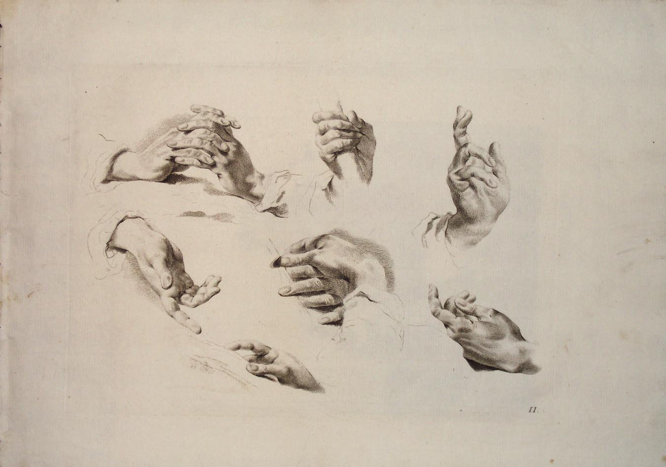 Studio di mani. Tav II