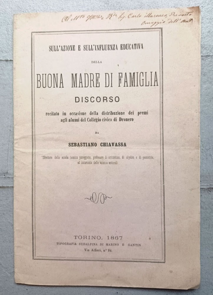 Sull'azione e sull'influenza educativa della BUONA MADRE DI FAMIGLIA - …