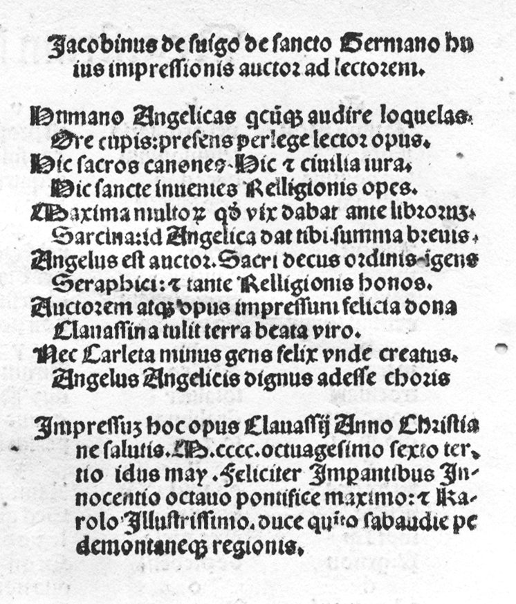 Summa Angelica de casibus conscientiae.