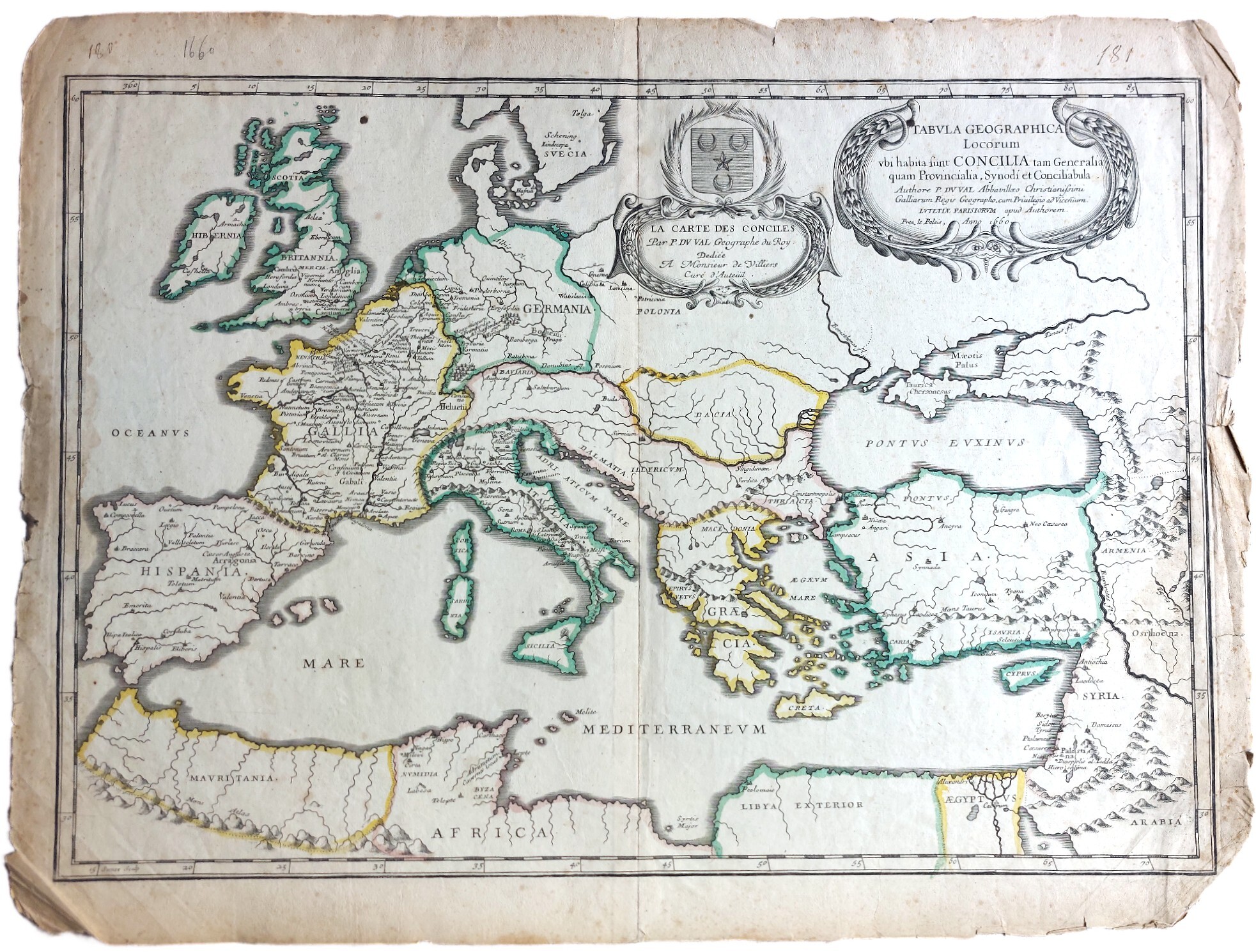 Tabula geographica locorum ubi habita sunt Concilia tam Generalia quam …