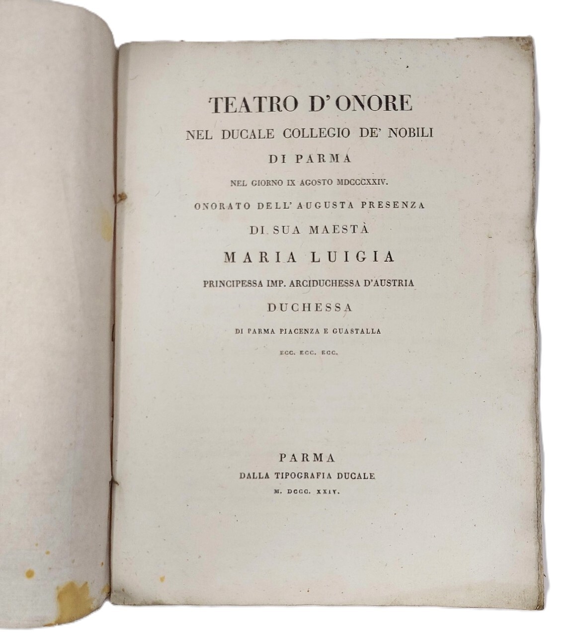 Teatro d'Onore nel Ducale Collegio de' Nobili di Parma nel …