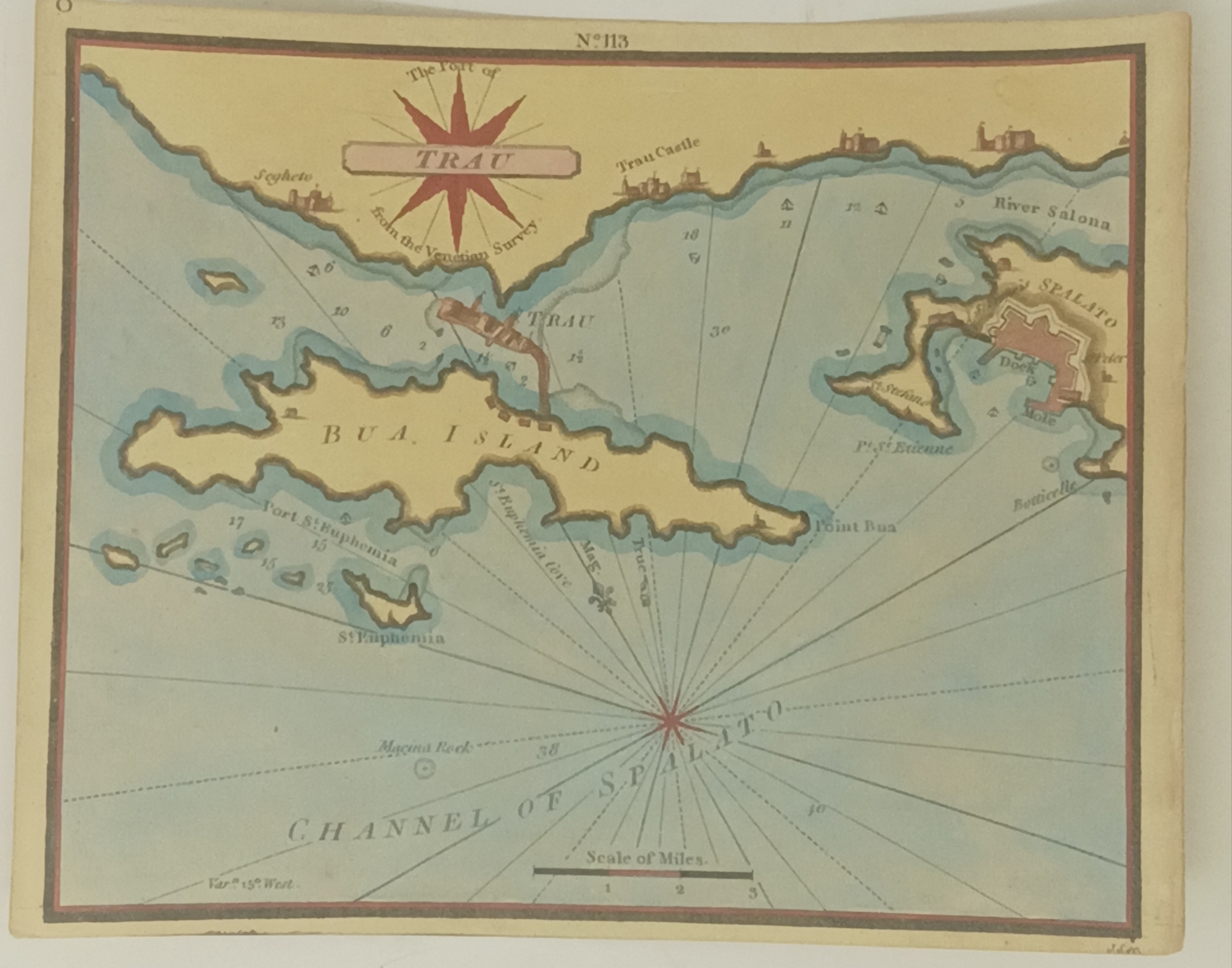 The Port of&amp;nbsp; Trau from the Venetian Survery.