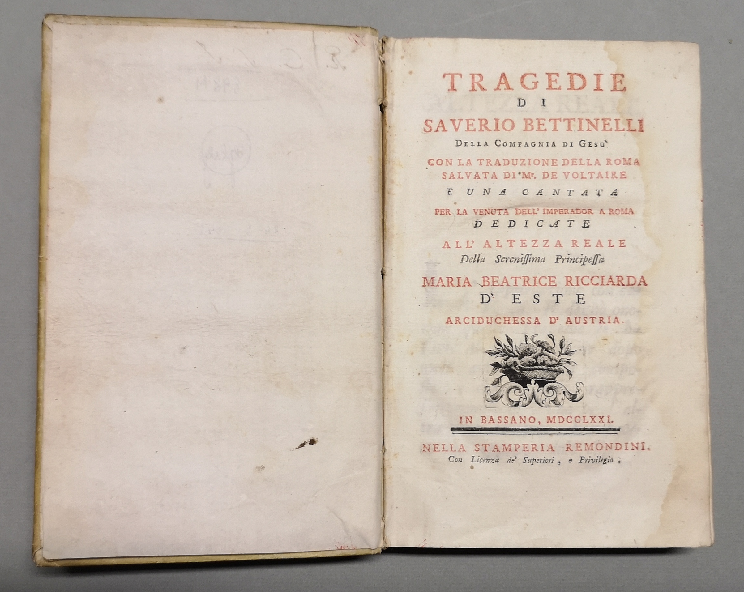 Tragedie. Con la traduzione della ''Roma salvata'' di M. de …