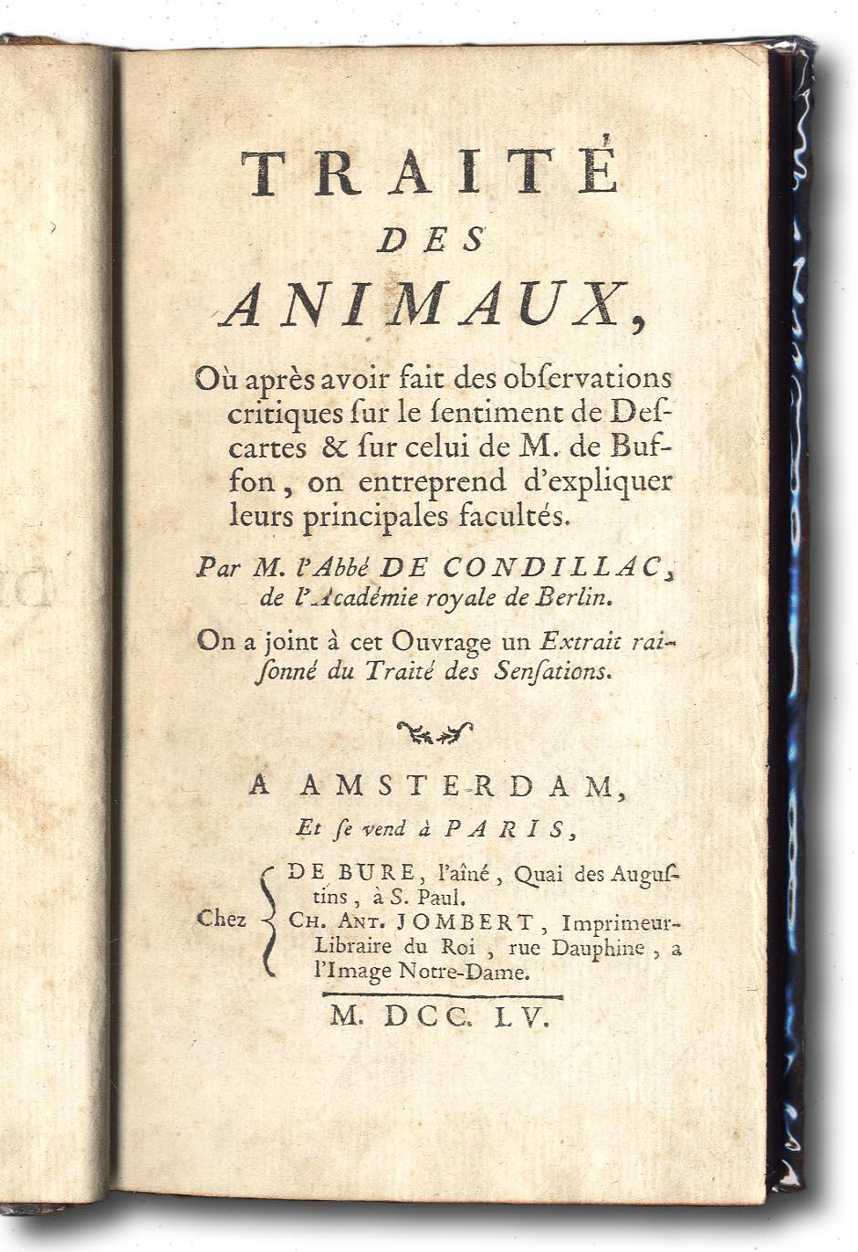 Trait&amp;eacute; des Animaux, ou apr&amp;egrave;s avoir fait des observations critiques …