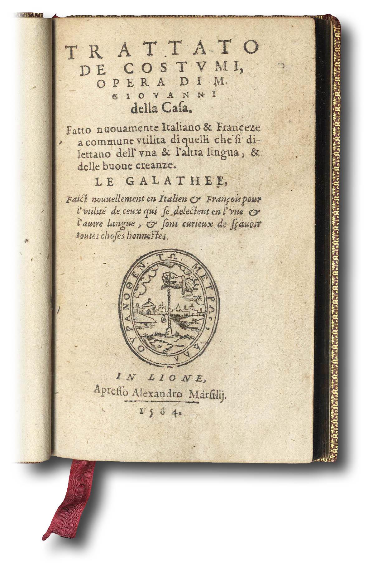Trattato de Costumi, opera di M. Giovanni della Casa. Fatto …