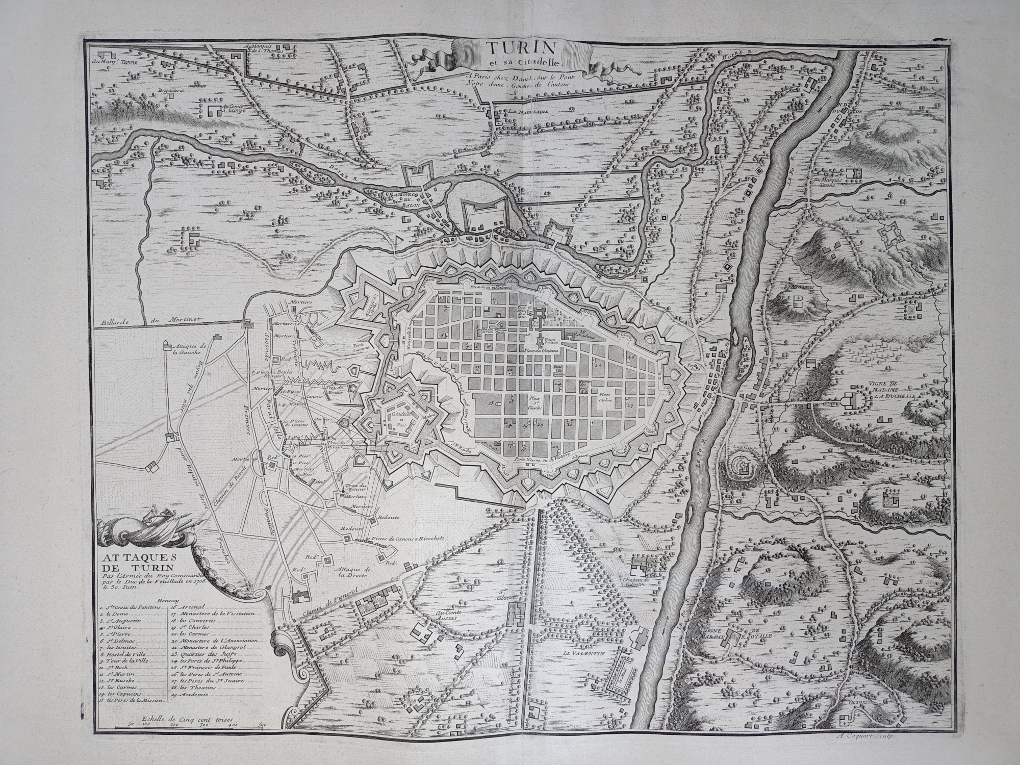 Turin et sa citadelle: attaques de Turin