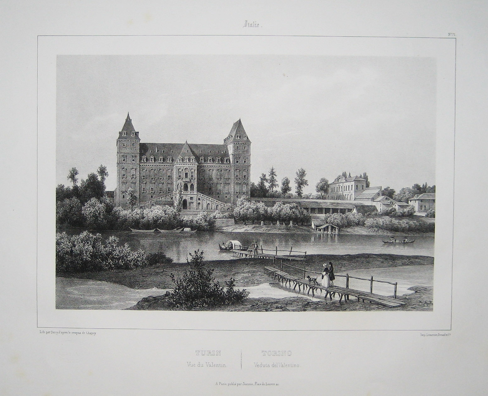 Turin-Vue du Valentin/Torino-Veduta del Valentino.