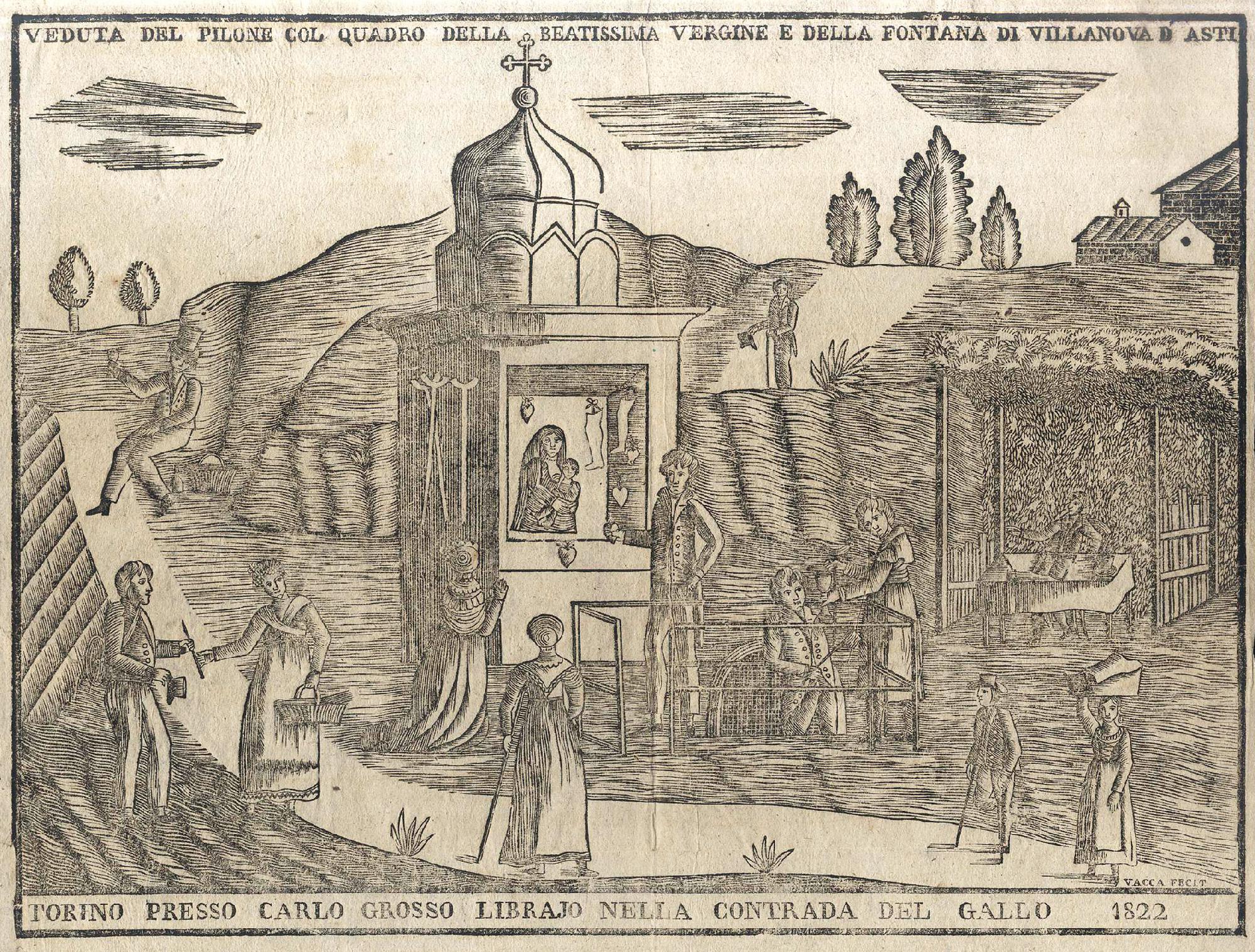 Veduta del Pilone col quadro della beatissima Vergine e della …