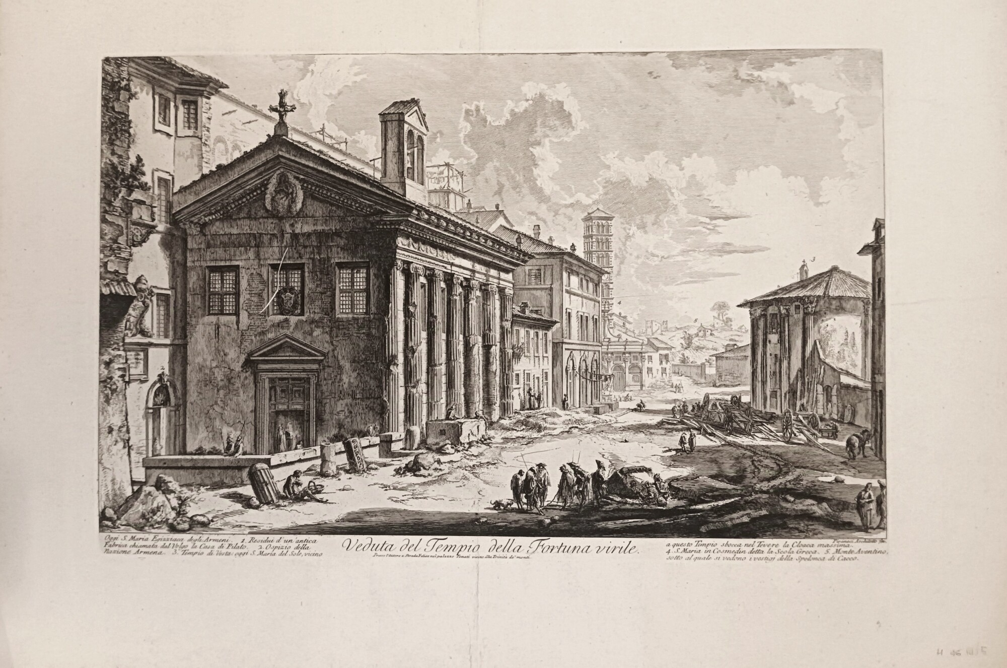 Veduta del Tempio della Fortuna virile.