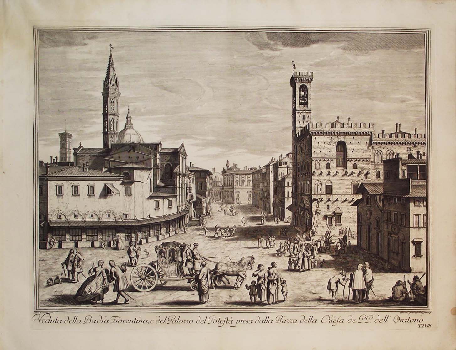 Veduta della Badia Fiorentina e del Palazzo del Podest&amp;agrave; presa …