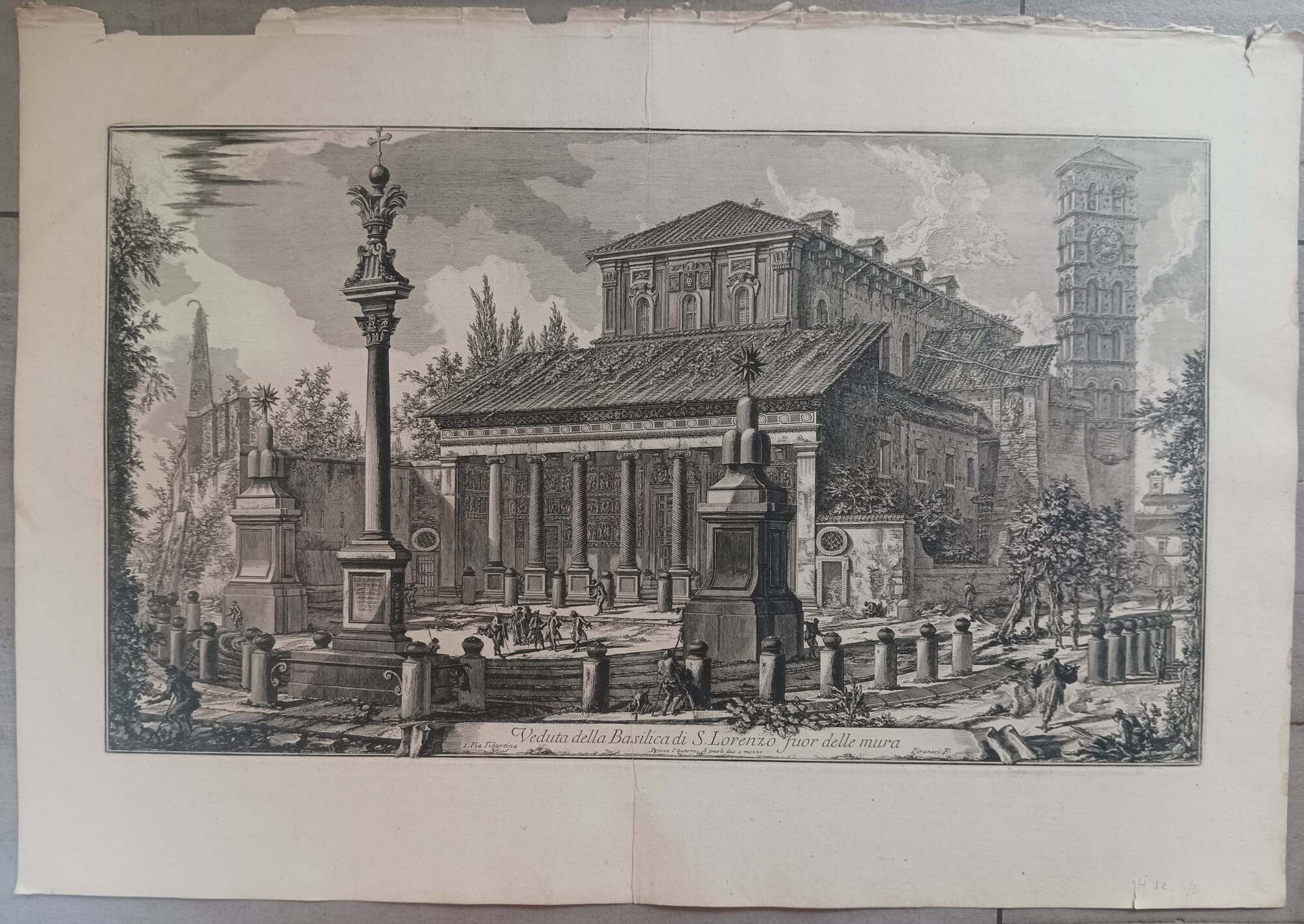 Veduta della Basilica di S. Lorenzo fuor delle mura.&amp;nbsp;