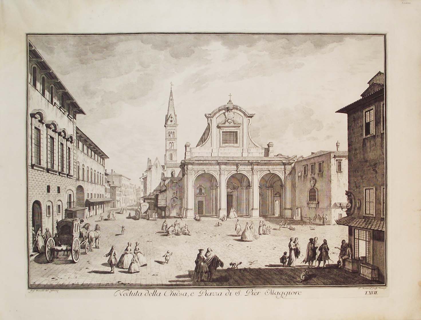 Veduta della Chiesa e Piazza di S. Pier Maggiore.
