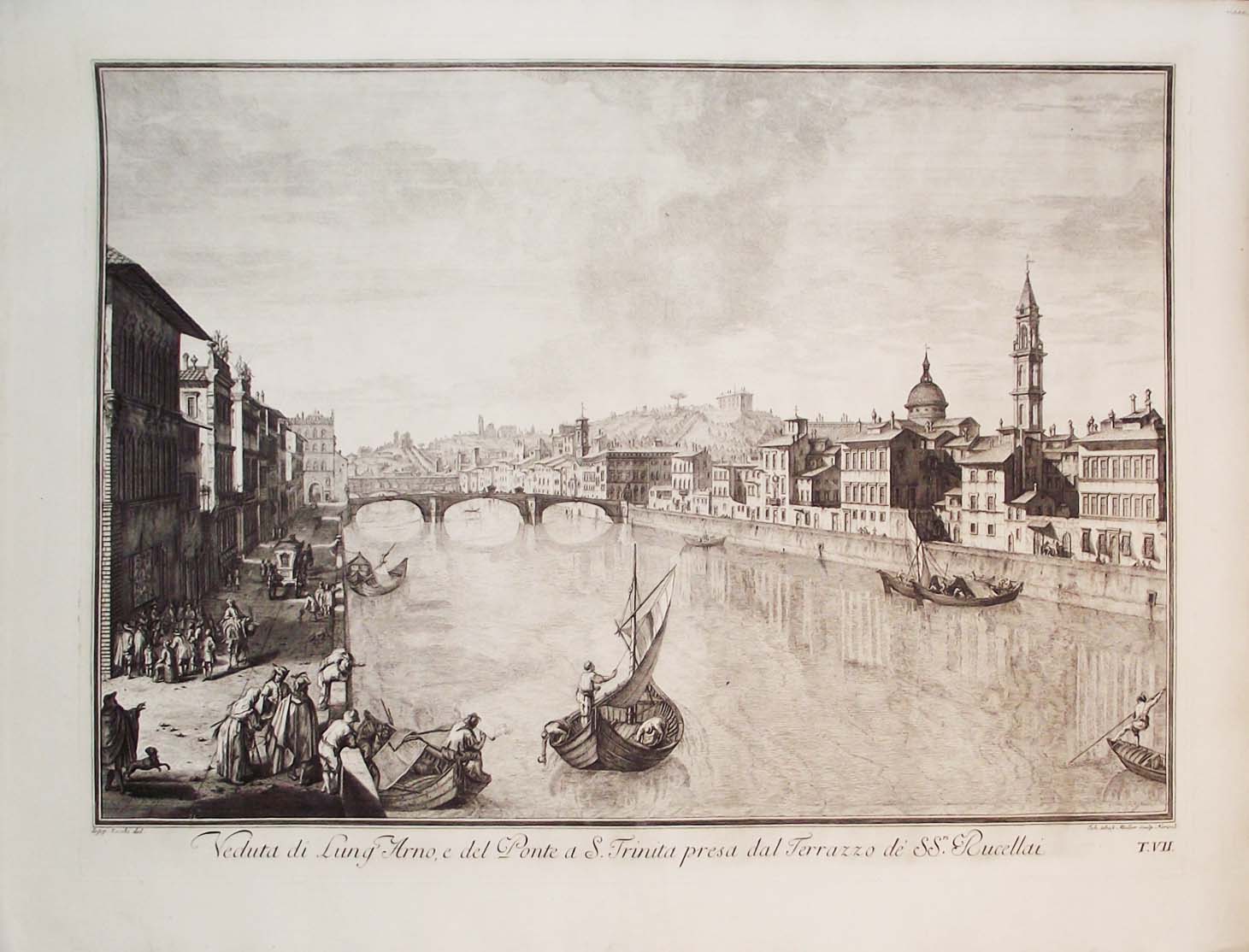 Veduta di Lung'Arno, e del Ponte di S.Trinita presa dal …