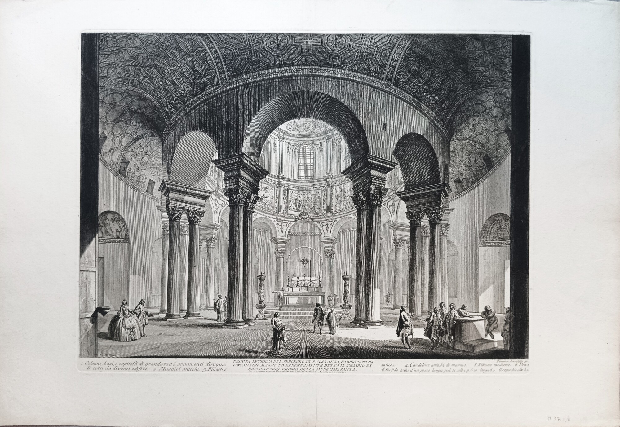 Veduta interna del sepolcro di S. Costanza,&amp;nbsp;fabbricato da Costantino Magno, …