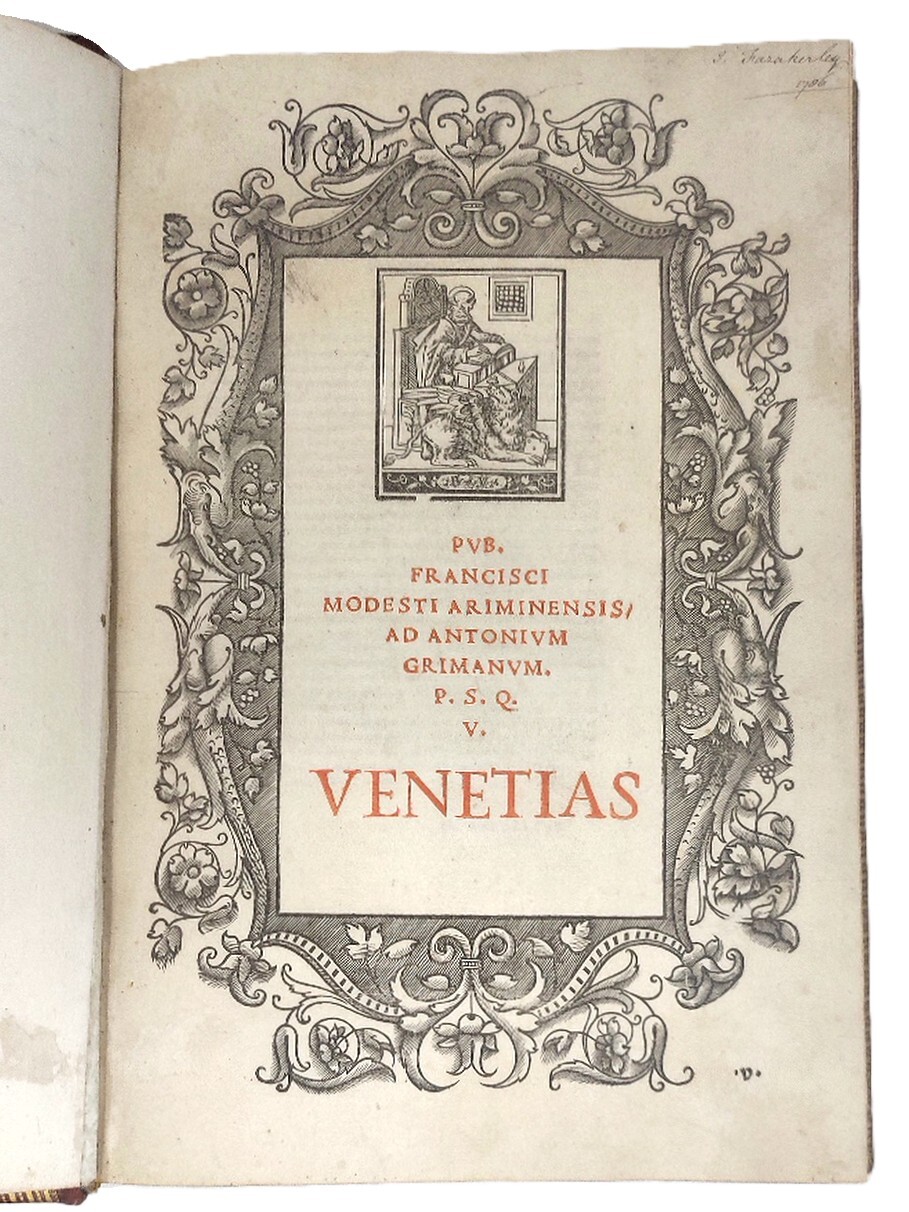 Venetias (Venetiados libri XII, et alia poemata). Pub. Francisci Modesti …