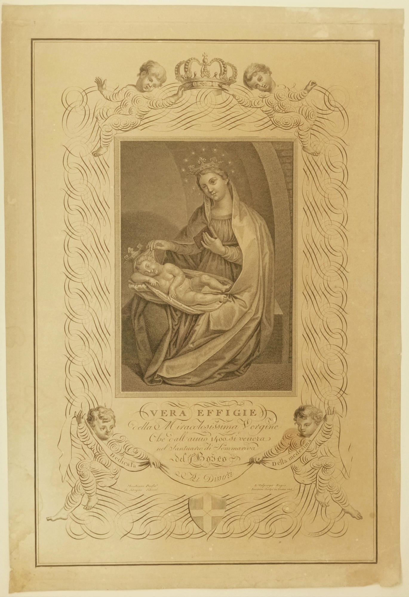 Vera effigie della Miracolosissima Vergine che dall'anno 1400 si venera …